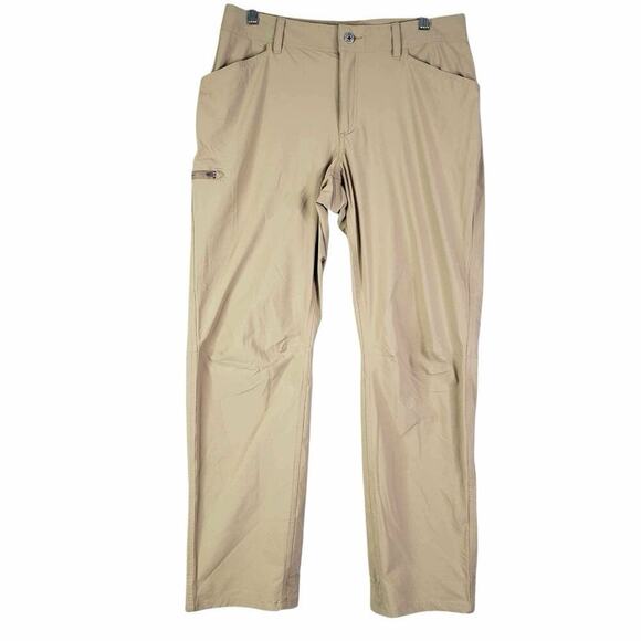 LL Bean Pants Women’s Size 10 Straight Leg Outdoor Hiking Khaki Tan Nylon - Picture 2 of 11